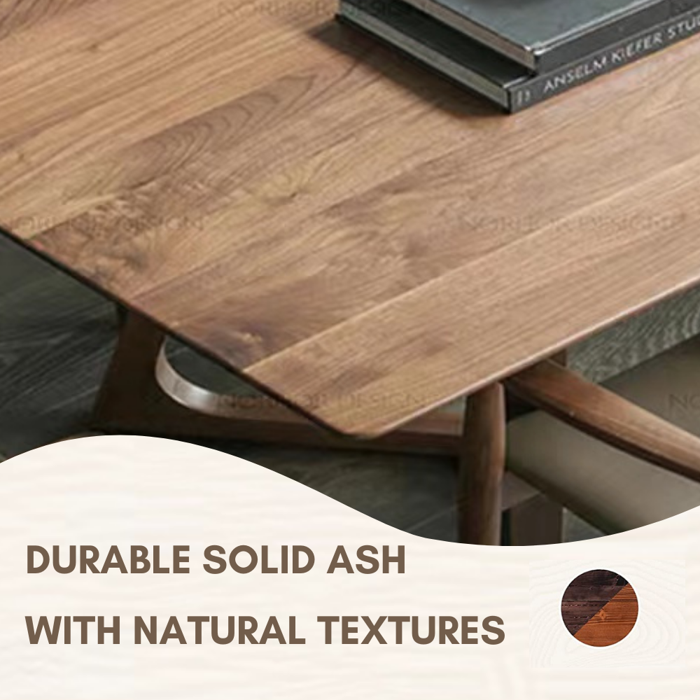 Krisleen 71" Ash Solid Wood Dining Table