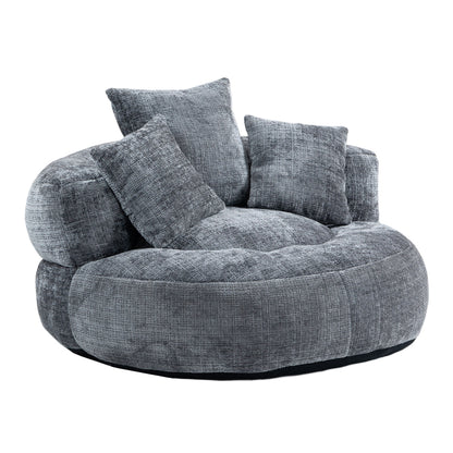 Lazy Sofa Durable Comfort Lounger High Back Bean Bag Chair Couch With Three Pillows