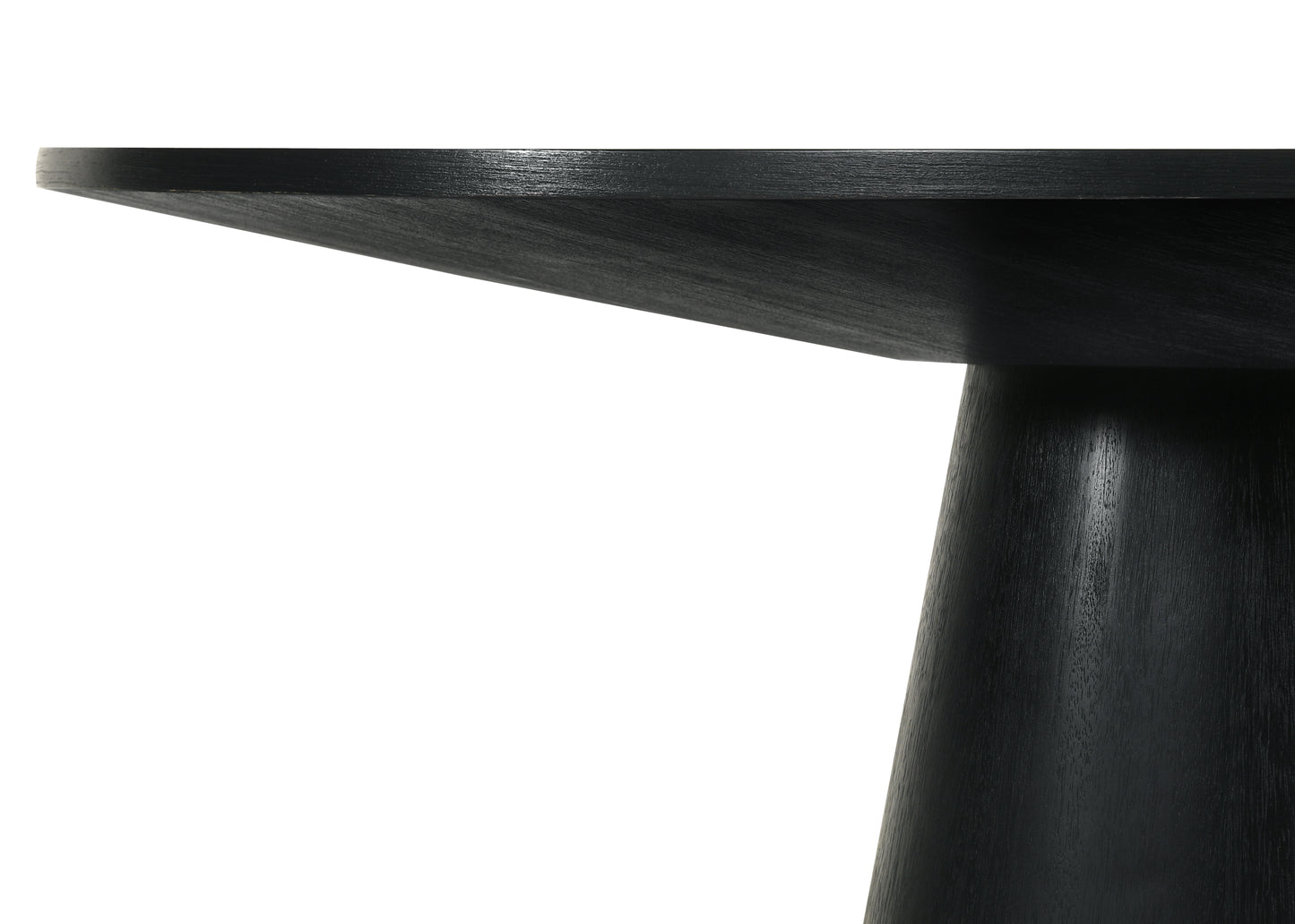 Black 59" Wide Contemporary Round Dining Table