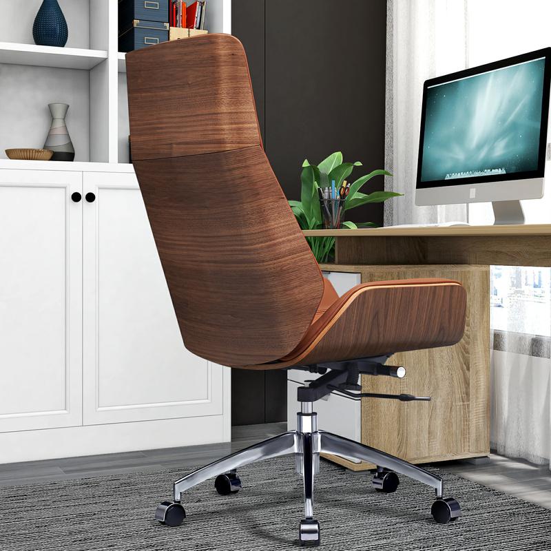 Corrigan Studio® Genuine Leather Ergonomic Office Chair Executive Swivel Chair