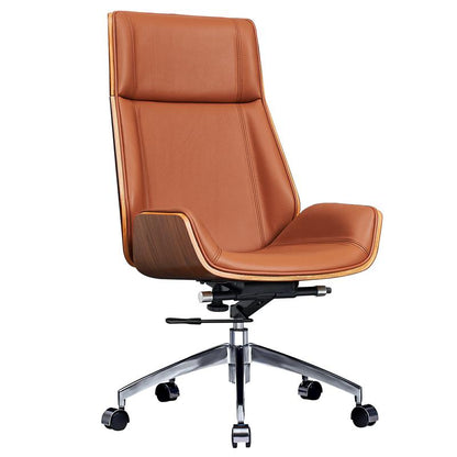 Corrigan Studio® Genuine Leather Ergonomic Office Chair Executive Swivel Chair