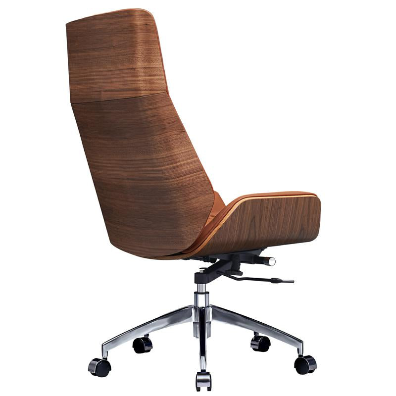 Corrigan Studio® Genuine Leather Ergonomic Office Chair Executive Swivel Chair