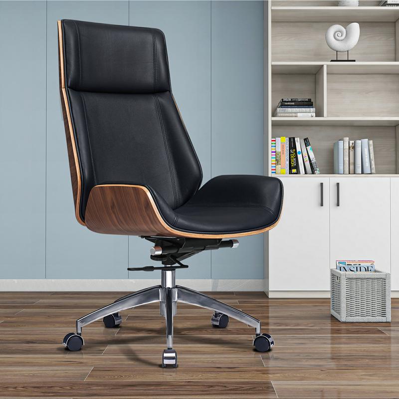 Corrigan Studio® Genuine Leather Ergonomic Office Chair Executive Swivel Chair