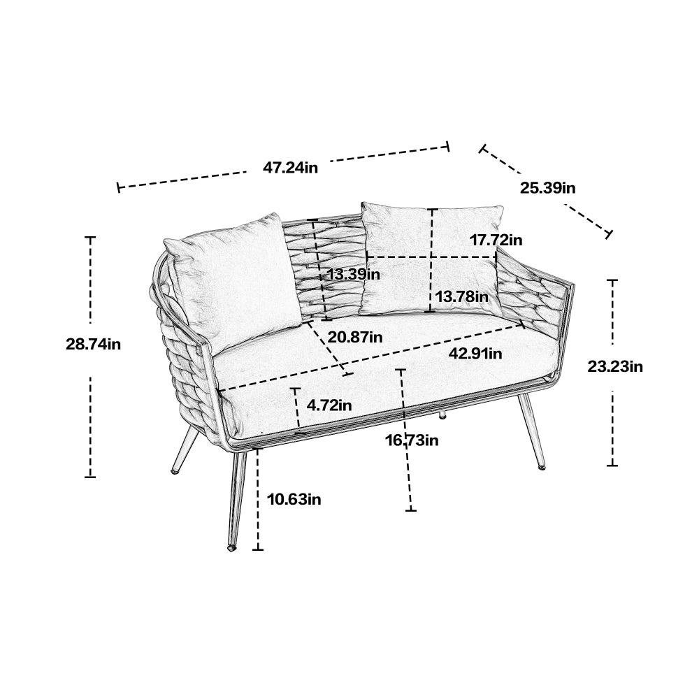 Accent Chair Modern Upholstered Armsofa Tufted Sofa Love Seats