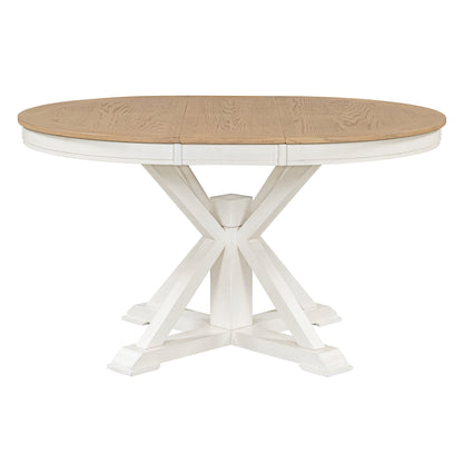 Extendable Dining Table with a 12" Leaf for Dining Room and Living Room