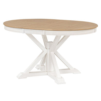 Extendable Dining Table with a 12" Leaf for Dining Room and Living Room