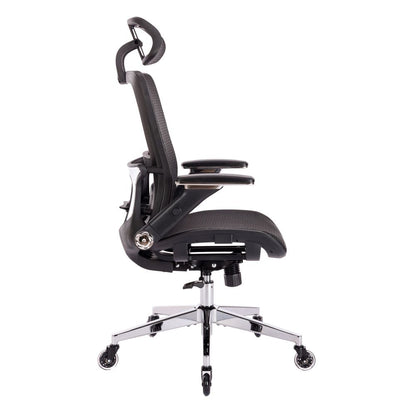 black ergonomic Mesh Office Chair  High Back  Adjustable Headrest with Flip-Up Arms