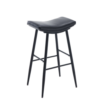 Set of 2 for Dining Room Kitchen Counter Island, PU Upholstered Breakfast Stools With Footrest