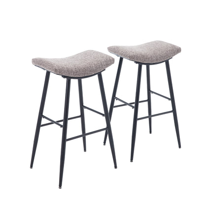 Set of 2 for Dining Room Kitchen Counter Island, PU Upholstered Breakfast Stools With Footrest