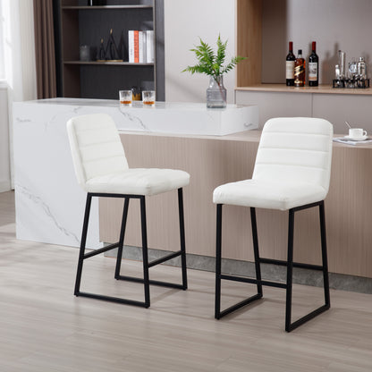 Low Bar Stools Set of 2 Bar Chairs