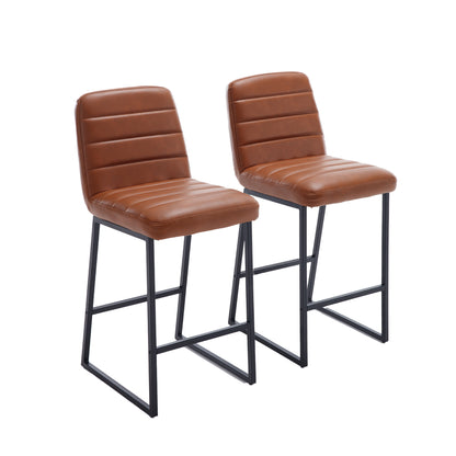 Low Bar Stools Set of 2 Bar Chairs