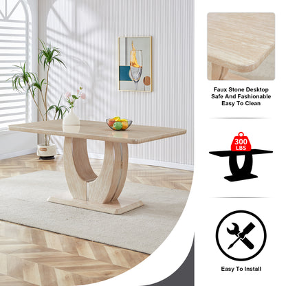 Modern minimalist luxury MDF rectangular dining table "63* "37* "30