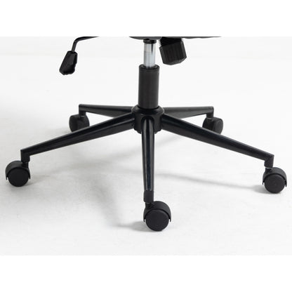 Office Chair,Mid Back Home Office Desk Task Chair with Wheels and Arms Ergonomic PU Leather