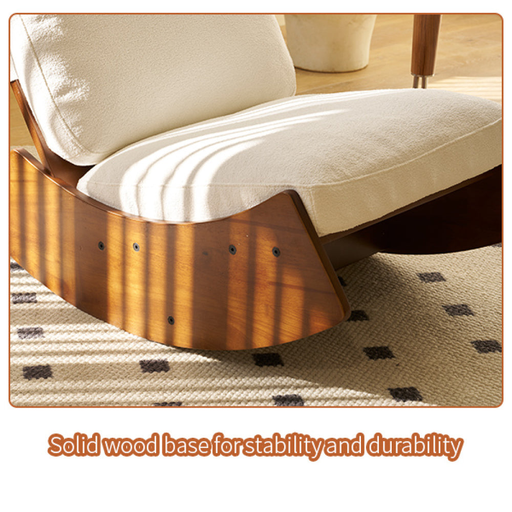 Comfortable Glider Rocking Chair, High-Quality Upholstery Glider Chair, Solid Wood Frame, Perfect for Multiple Settings