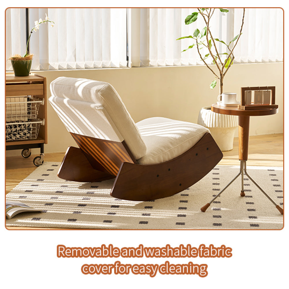 Comfortable Glider Rocking Chair, High-Quality Upholstery Glider Chair, Solid Wood Frame, Perfect for Multiple Settings