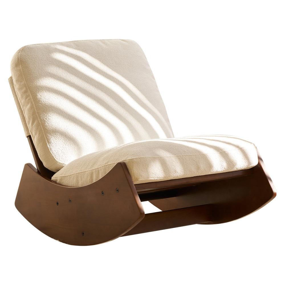 Comfortable Glider Rocking Chair, High-Quality Upholstery Glider Chair, Solid Wood Frame, Perfect for Multiple Settings