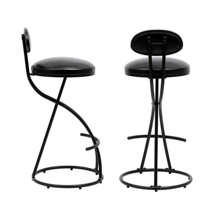 Bar Stools Upholstered Counter Height Bar stools Set of 2 Modern PU Leather Dining Chairs