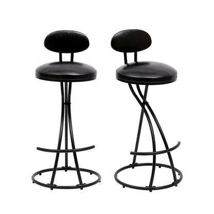 Bar Stools Upholstered Counter Height Bar stools Set of 2 Modern PU Leather Dining Chairs