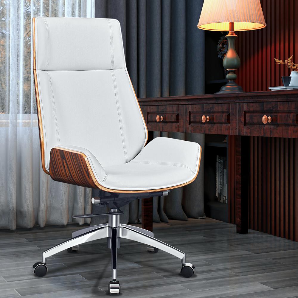 Corrigan Studio® Genuine Leather Ergonomic Office Chair Executive Swivel Chair