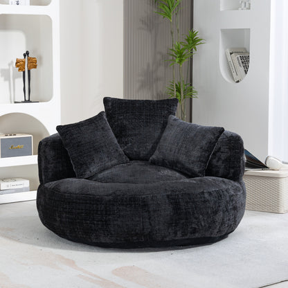 Lazy Sofa Durable Comfort Lounger High Back Bean Bag Chair Couch With Three Pillows