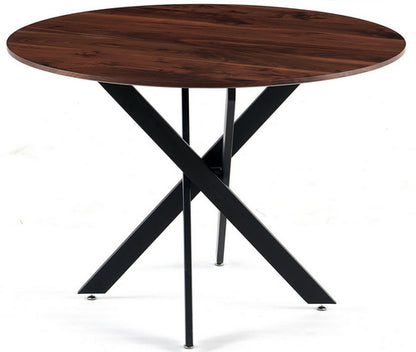 42.1"BLACK Table Mid-century Dining Table for 4-6 people