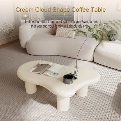 40 Inch Cloud Shaped Coffee Table Sofa Table for Living Room