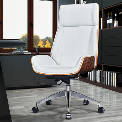 Corrigan Studio® Genuine Leather Ergonomic Office Chair Executive Swivel Chair