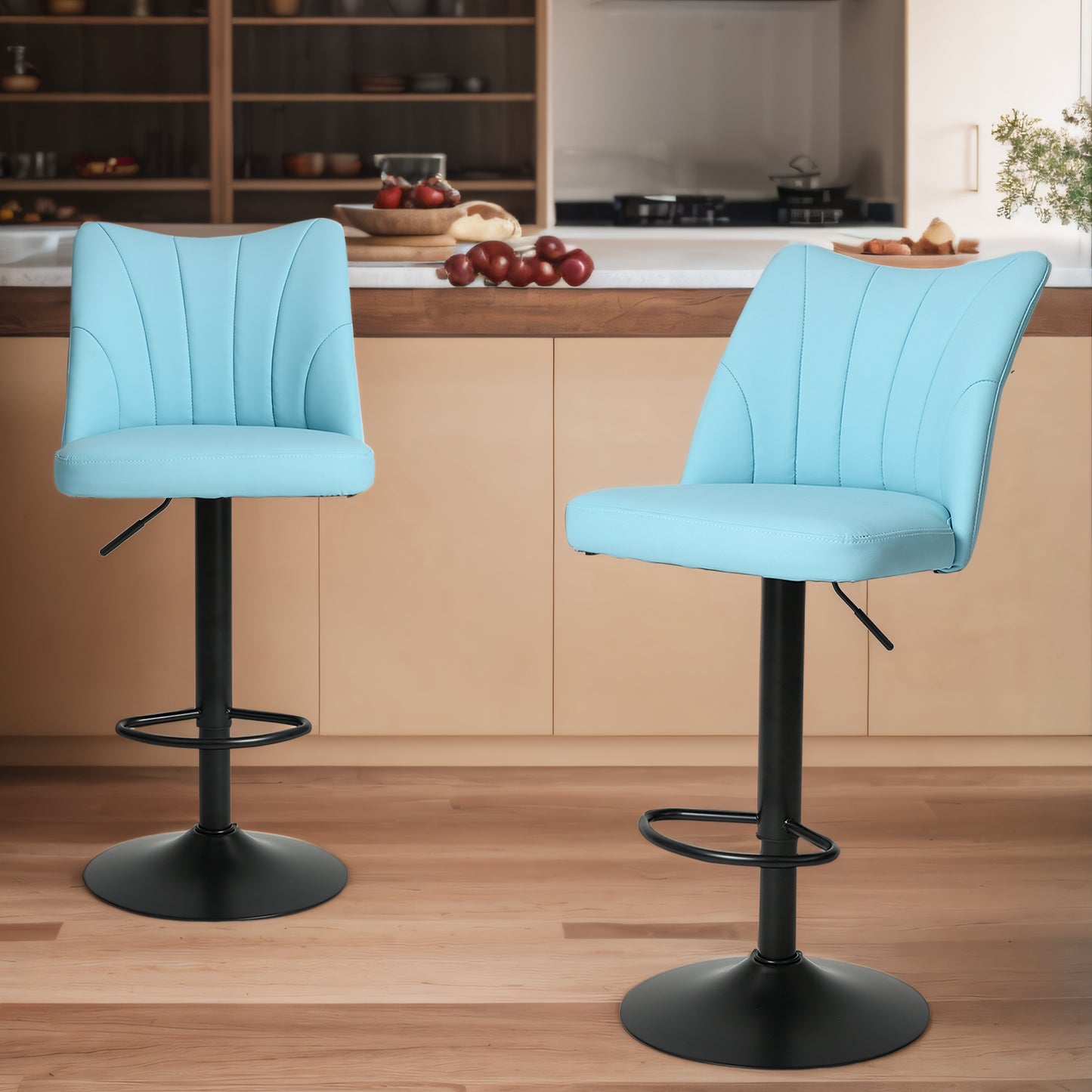 Swivel Bar Stools Set of 2,Height Adjustable Counter Stool Dining Chair