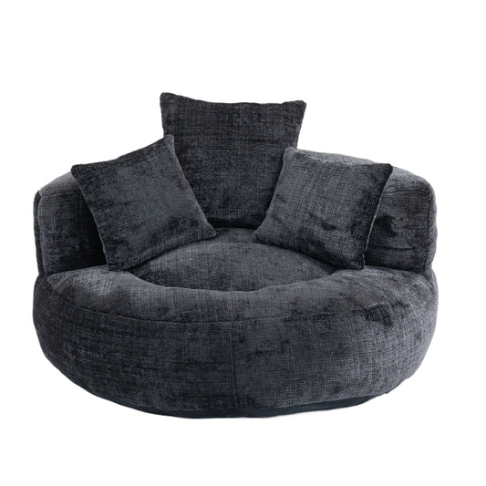 Lazy Sofa Durable Comfort Lounger High Back Bean Bag Chair Couch With Three Pillows