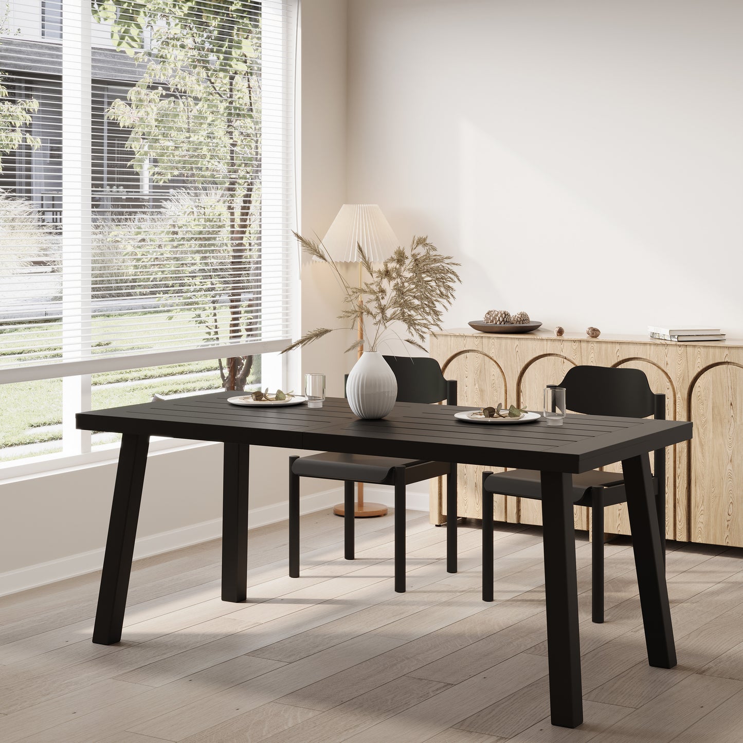 Wood Dining Table,Black